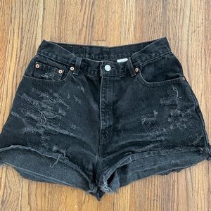 Levi's vintage high waisted cut off denim shorts